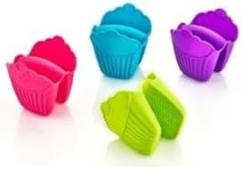 Resim Roseroi Cupcake Şekilli Lüx Renkli Fırın Eldiveni - Asorti Renk 