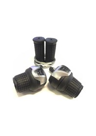 Resim Bisiklet Vites Kolu Çevirmeli Göstergeli Gri 