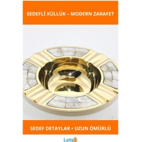 Resim Şık Pirinç Sedefli Dayanıklı Küllük Model 2 