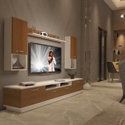 Resim Decoraktiv Trendstyle 5220DA Mdf Tv Ünitesi Tv Sehpası - Beyaz - Ceviz 