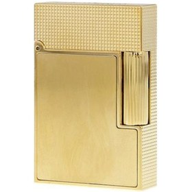 Resim 18602 St Dupont Ligne 2 Small Brushed Yellow Gold Çakmak 