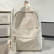 Resim Minimalist Katı Renkli Sırt Çantası, Çok Yönlü Preppy Okul Çantası, Seyahat İçin Tüm Maç Naylon Sırt Çantası 