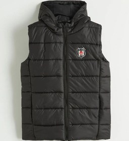 Resim Lc Waikiki Siyah Beşiktaş Baskılı Erkek Çocuk Şişme Yelek 