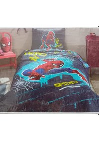 Resim Özdilek Disney Rf Tek Kişilik Yatak Örtüsü Gri Spiderman Street 
