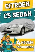 Resim Car Shell Citroen C5 Sedan Uyumlu Araba Brandası Su ve Güneş Geçirmez Çizilmez Miflonlu Örtü Oto Örtü 