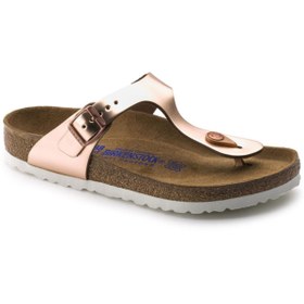 Resim Birkenstock Kadın Pembe Metalik Terlik - Metallic Copper 