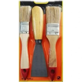 Resim Boya Kestirme Fırça- Spatula Seti 3lü (4887) 