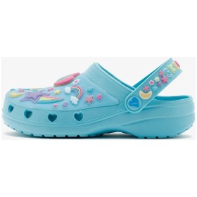 Resim Skechers Heart Charmer - Girly Land Kids Lights Slipper Bantlı Işıklı Çocuk Terlik Mavi 