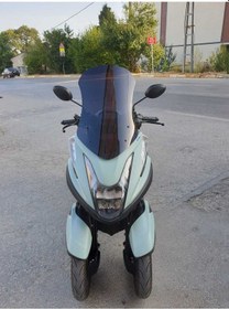 Resim Motocam Yamaha Tricity 125 Siperlik Ön Cam 2014 2024 Model 60cm Siyah Renkli 4mm 