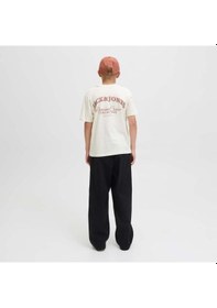 Resim Jack & Jones Jack&jones Brandes Backp Relaxed Erkek Çocuk Ekru Tişört 