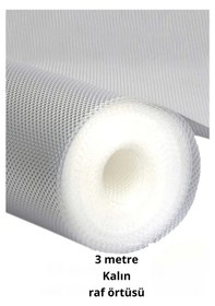 Resim Premium 3 Metre Pıtırcıklı Kaydırmaz Şeffaf Raf Örtüsü Halı Kaydırmaz 45 Cmx300 Cm Kaliteli Şeffaf 