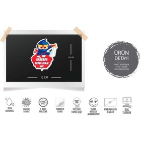 Resim Bay Etiket Bob16 Arabada Bebek Ninja Var Etiketi 