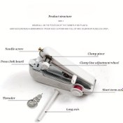 Resim 30 Aile için Uygun 14 Ücretsiz Hediye / 1 Taşınabilir Mini Dikiş Makinesi Seti, Elde Taşınabilir Basit Dikiş, Ev Taşınabilir Dikiş, Beyaz - 1 Adet, Küçük Dikiş Makinesi 