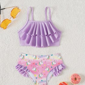 Resim Kız Çocuklarına Özel Moda Mayo 