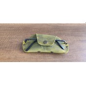 Resim Sumerian Leather Craft Deri Gözlük Kılıfı Limon Yeşili + Anahtarlık 