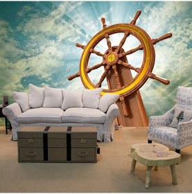 Resim Dümen Ve Gökyüzü Manzaralı Duvar Posteri 