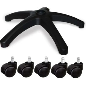 Resim Ofis Koltuğu Ayağı Ahtapot Ayak + 5 Tekerlek Sekreter Koltuğu Tekerleği 