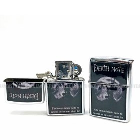 Resim Death Note Gümüş Renk Kapaklı Benzinli Çakmak 