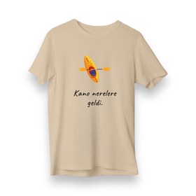 Resim Kano Nerelere Geldi - Regular T-Shirt - Mermer Beji / S 