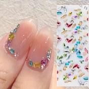 Resim 100 Adet 2-3Mm Mini Tırnak Sanatı Reçine Akrilik Düz Arka Elmas Karışık Şekil Parıldayan DIY Tırnak Sanatı Aksesuarları El ve Ayak Dekorasyonu İçin Uygundur 