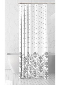 Resim Banyo Perdesi 1x110x200 Tek Kanat Duş Perdesi Halka Hediyeli 1228 Çok Renkli 