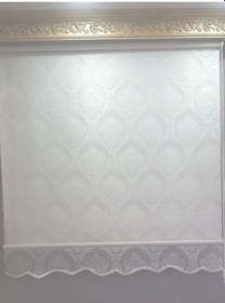 Resim N11 Özel 1.Kalite Beyazdamaks Desen Çift Mekanizma Tül Stor Perde 