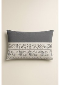 Resim Veronika Turkuaz Desenli 2 Li Yastık Kılıfı Pamuklu Kumaş Fermuarlı Turkuaz 