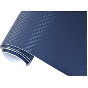 Resim 152cmx1mt Mavi Karbon Folyo 3d Hava Kanallı Araç Kaplama Folyosu 