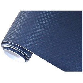 Resim 152cmx1mt Mavi Karbon Folyo 3d Hava Kanallı Araç Kaplama Folyosu 