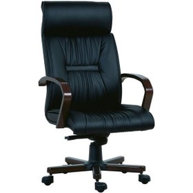 Resim Koltukstilim Naxos Ahşap Makam Koltuğu Siyah 