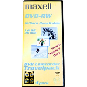 Resim Maxell DVF-RW 4 X 1.4GB 30Min Discs DVD Camcorder Travelpack 