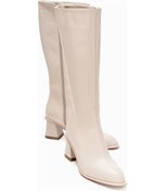 Resim Luvi Shoes Paradis Bej Cilt Kadın Kalın Topuklu Çizme Bej Cilt 