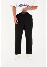 Resim Rocqerx R-4419 Fermuarlı Baggy Pantolon Siyah 