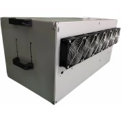 Resim RigBu Kapalı Mining Rig Kasası SK77 Fanlı gri 