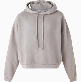 Resim Unisex Rahat Kapüşonlu Süveter - Siyah / S 