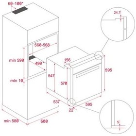 Resim Teka HLB 8400 FBK 70 LT 9 Programlı Ankastre Fırın Siyah 