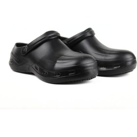 Resim SHOUGO faturalı sabo terlik- doktor hemşire terliği aşçı mutfak terliği çelik burun 