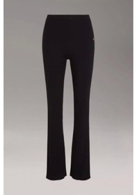 Resim Woven Label Wıde Leg Rıb Pants Siyah 