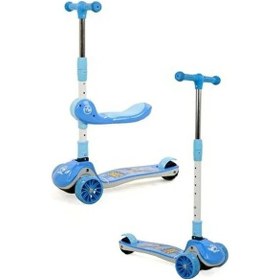 Resim Aliş Power Slider Oturaklı Mavi Çocuk Scooter 2+ Yaş Turuncu 