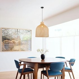 Resim Lucea Venira 11 40’lık Bamboo Tekli Sarkıt, Doğal ahşap 