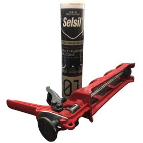 Resim Selsil PLASTİK SİLİKON TABANCASI+1 ADET SELSİL ŞEFFAF SİLİKON 