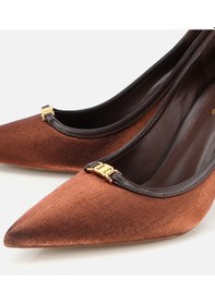 Resim Hotiç Kadın Saten Açık Kahverengi Gold Detaylı Yüksek Topuklu Stiletto 01ayh314760a410 01ayh314760a410 Kahverengi 