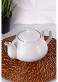 Resim Beyaz Porselen Demlik Üstü 