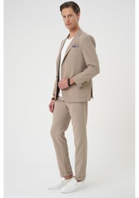 Resim Efor Slim Fit Torba Cep Spandex Karışımlı Casual Bej Ceket C 714 Bej 