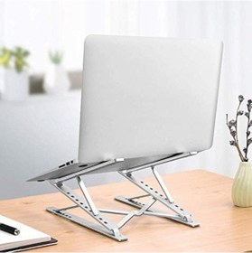 Resim N8 İki Taraflı Ayarlı Katlanabilir Alüminyum Laptop Standı 