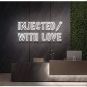 Resim Twins Led Injected With Love Yazılı Ve Şekilli Neon Tabela Beyaz Model:model:37843366 Beyaz 