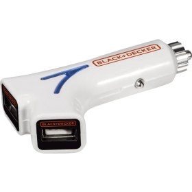 Resim Black & Decker PIUSB2BE 3.1 Amper Çift Çıkışlı Usb Araç Şarj Cihazı 