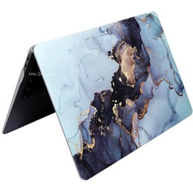 Resim MacBook Air M2 13.6" A2681 Uyumlu Gri Laptop Koruyucu Kılıf MARBLE14NL 