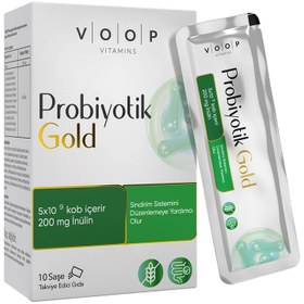 Resim Voop Probiyotik Gold Takviye Edici Gıda 10 Saşe 200mg - Gratis 