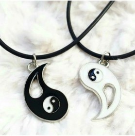 Resim 2 Adet Ying Yang Metal Best Friends Bff Kolye 